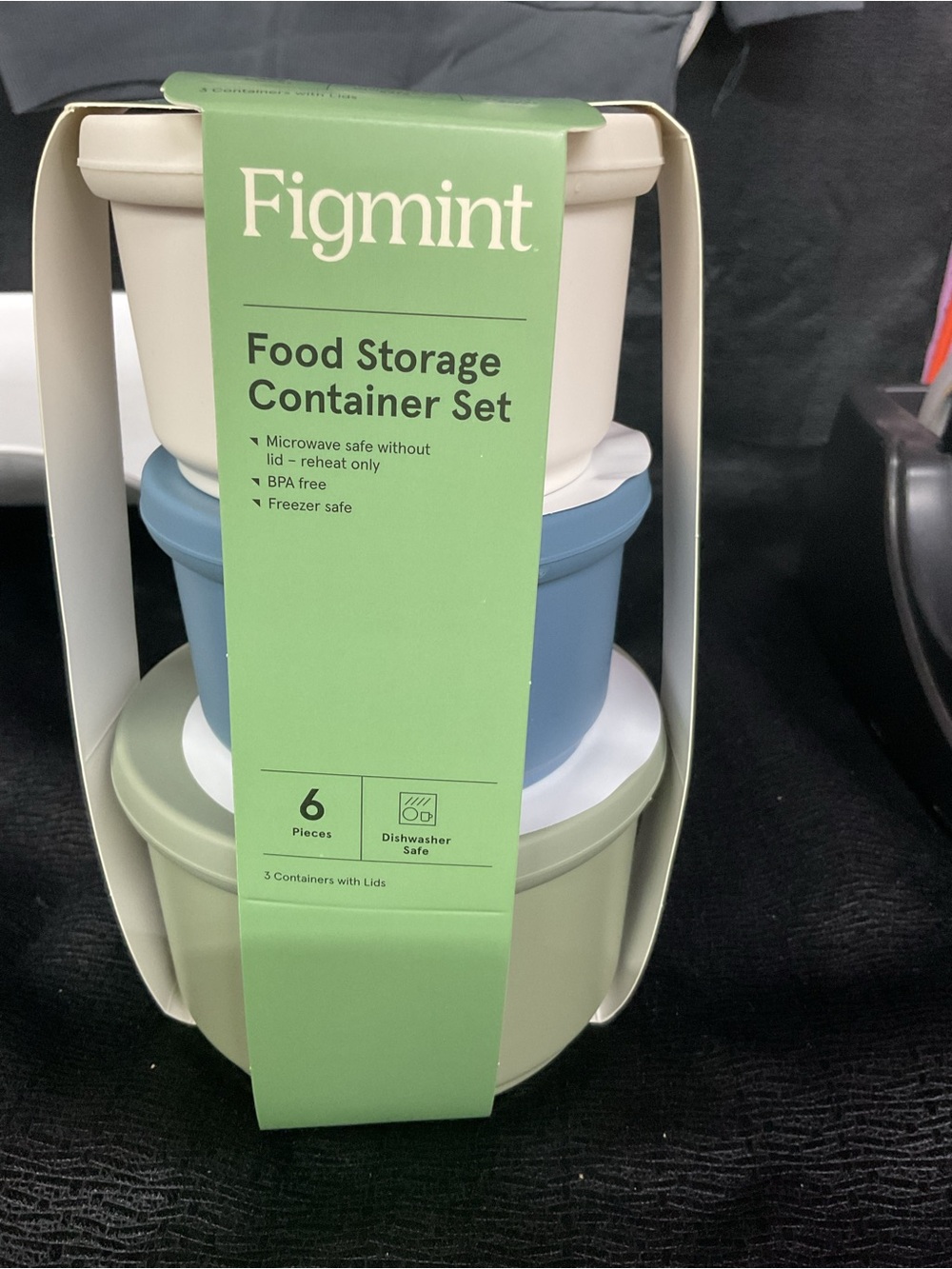 Mint Figmint Nesting Food Storage Containers in Blue, Cream & Green